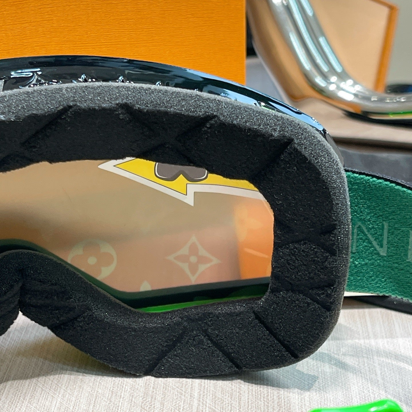 Inspired Louis Vuitton Ski Goggles – Green Monogram Lens (Unisex)