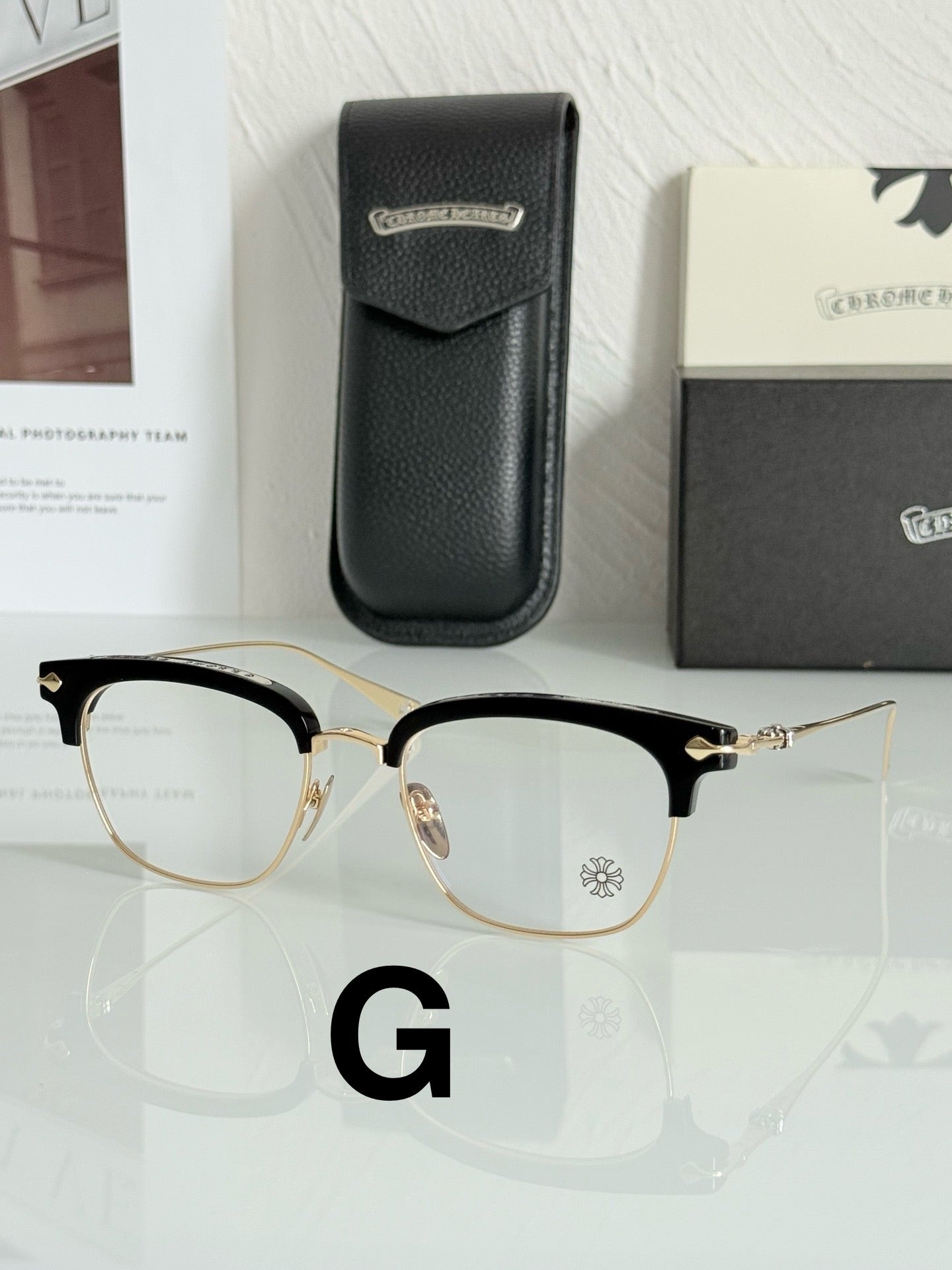 Chrome Hearts Model: SLUNTRADICTION – Premium Half-Rim Eyeglasses (925 Silver, 1:1 Mirror Quality)