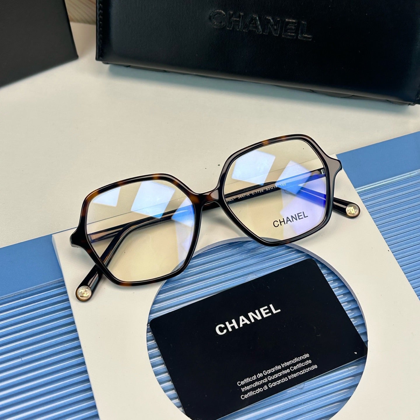 Inspired Chanel 3447 – Geometric Oversized Eyeglasses (1:1 Mirror Quality)