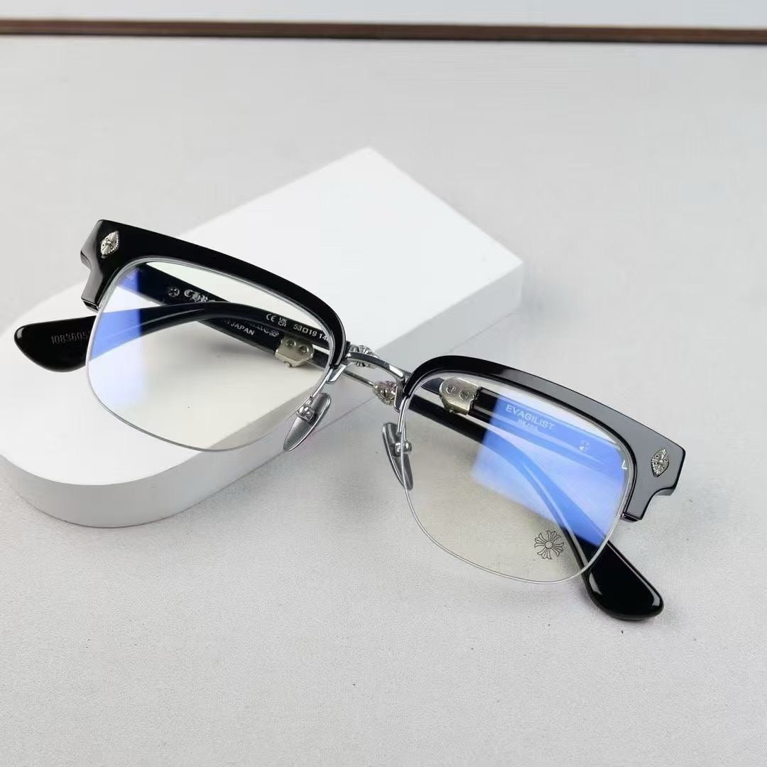 Inspired Chrome Hearts EVAGILIST – 925 Silver Browline Eyeglasses (1:1 Mirror Quality)