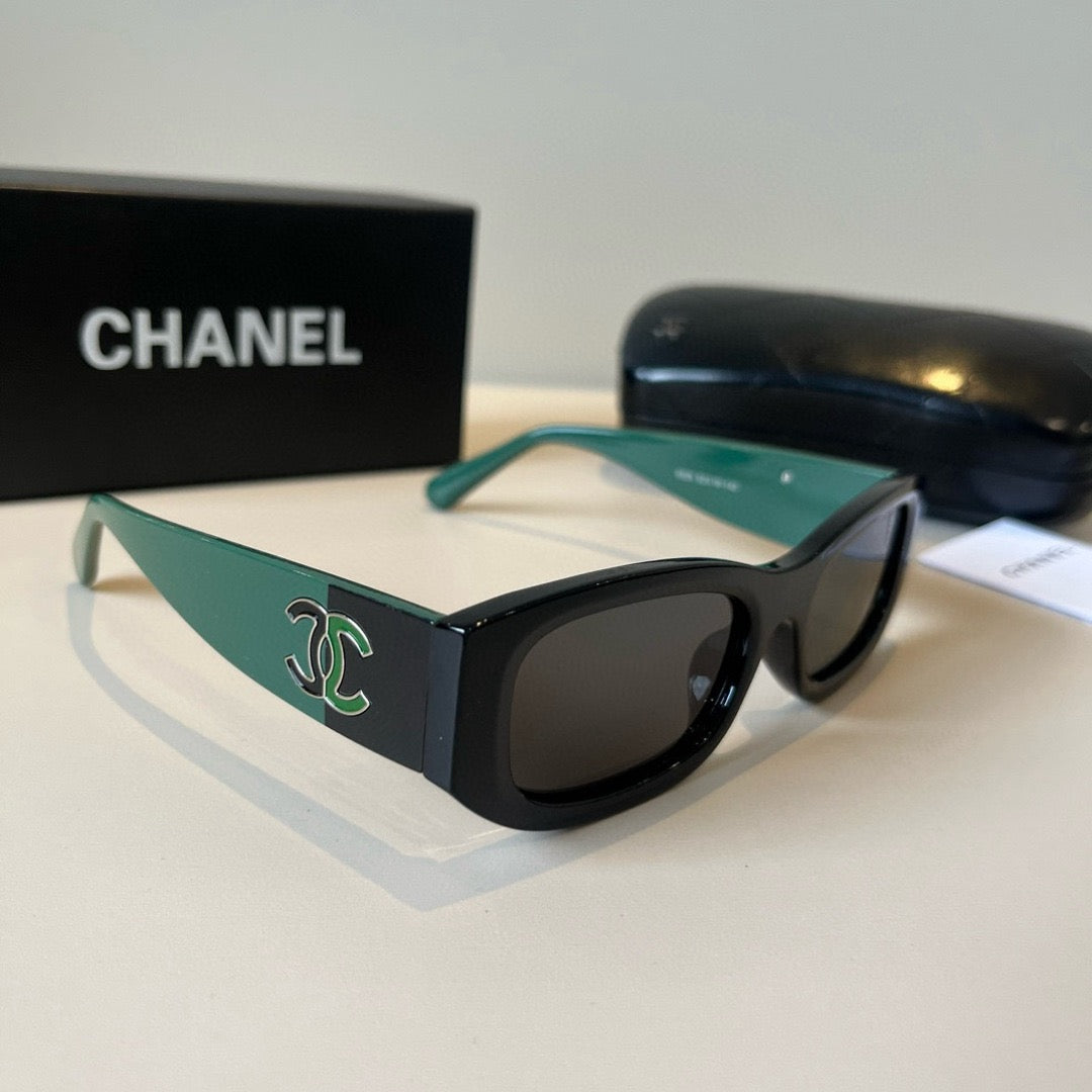 Inspired Chanel 5525 – Rectangular Acetate Sunglasses with Bold Logo Temples (1:1 Mirror Quality)