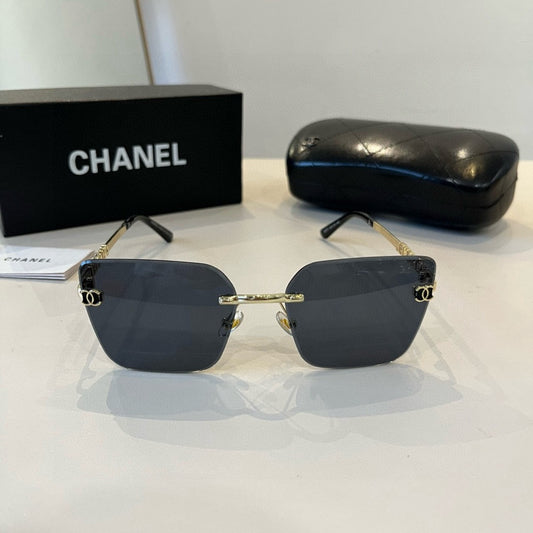 Inspired Chanel 68071 – Rimless Pink Sunglasses with Logo Temples (1:1 Mirror Quality)