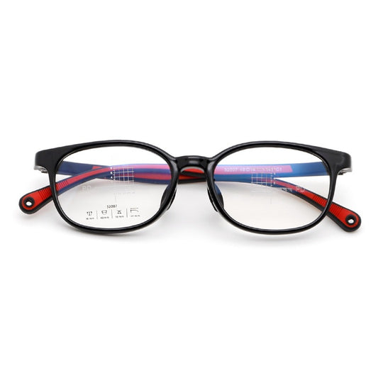 Kids Myopia Control Glasses – model: 52007 Lightweight Silicone Frame (Ages 7–12)