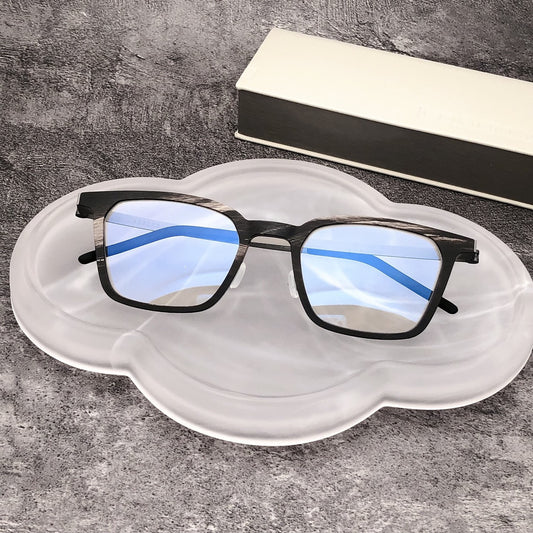 Inspired Lindberg 1860 – Buffalo Horn & Titanium Rectangle Eyeglasses (1:1 Mirror Quality)