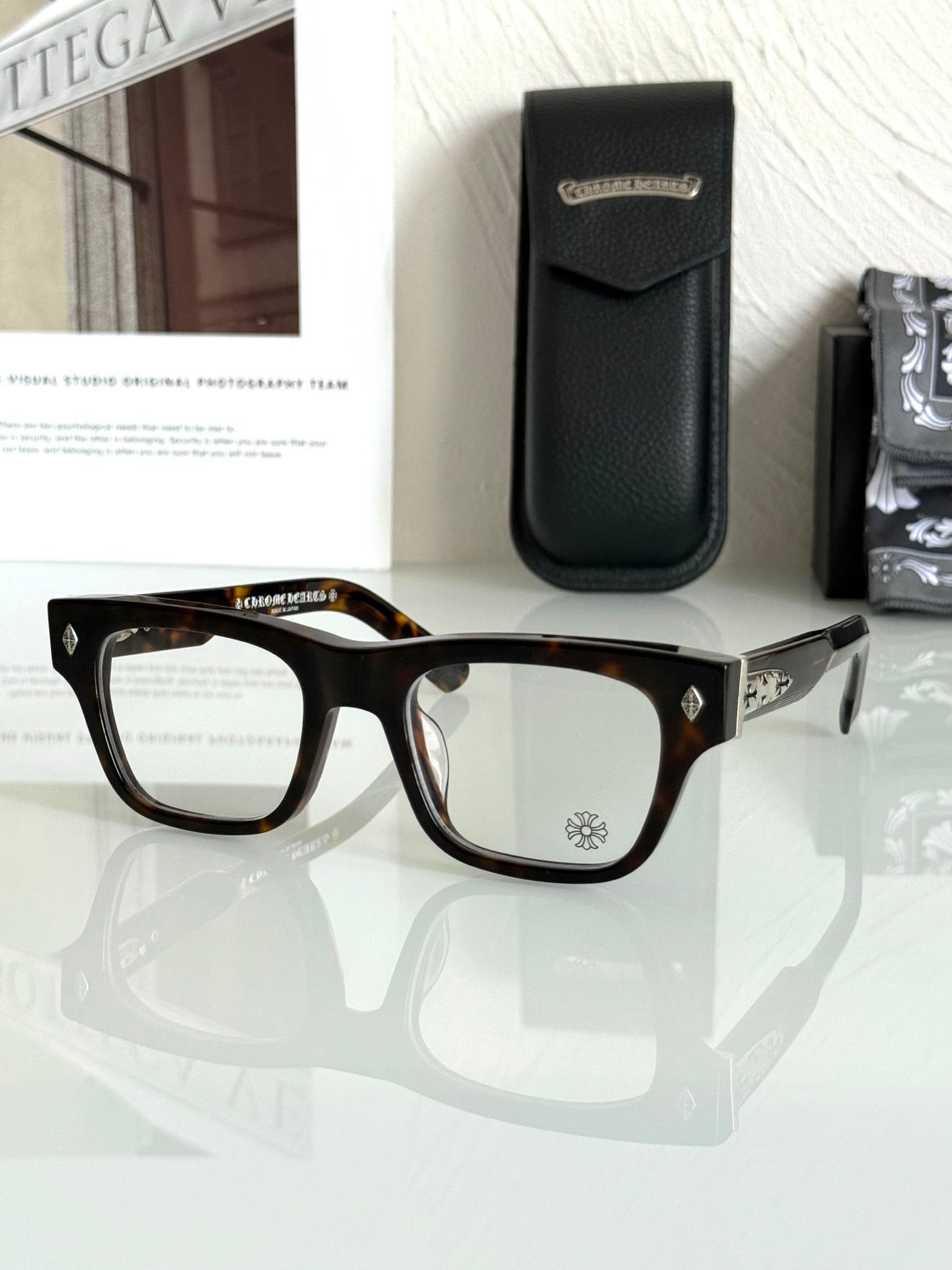 Inspired Chrome Hearts CRYPDIC – Classic Rectangular Eyeglasses (1:1 Mirror Quality)