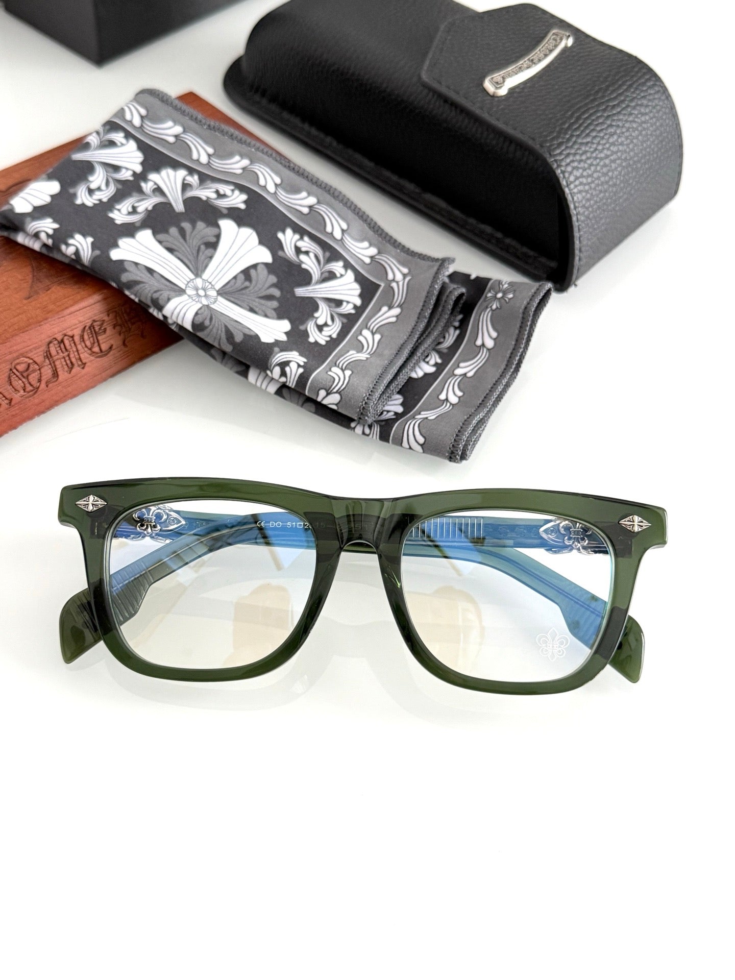 Inspired Chrome Hearts CH8251 – Handcrafted Acetate Square Optical Eyeglasses (1:1 Mirror Quality)