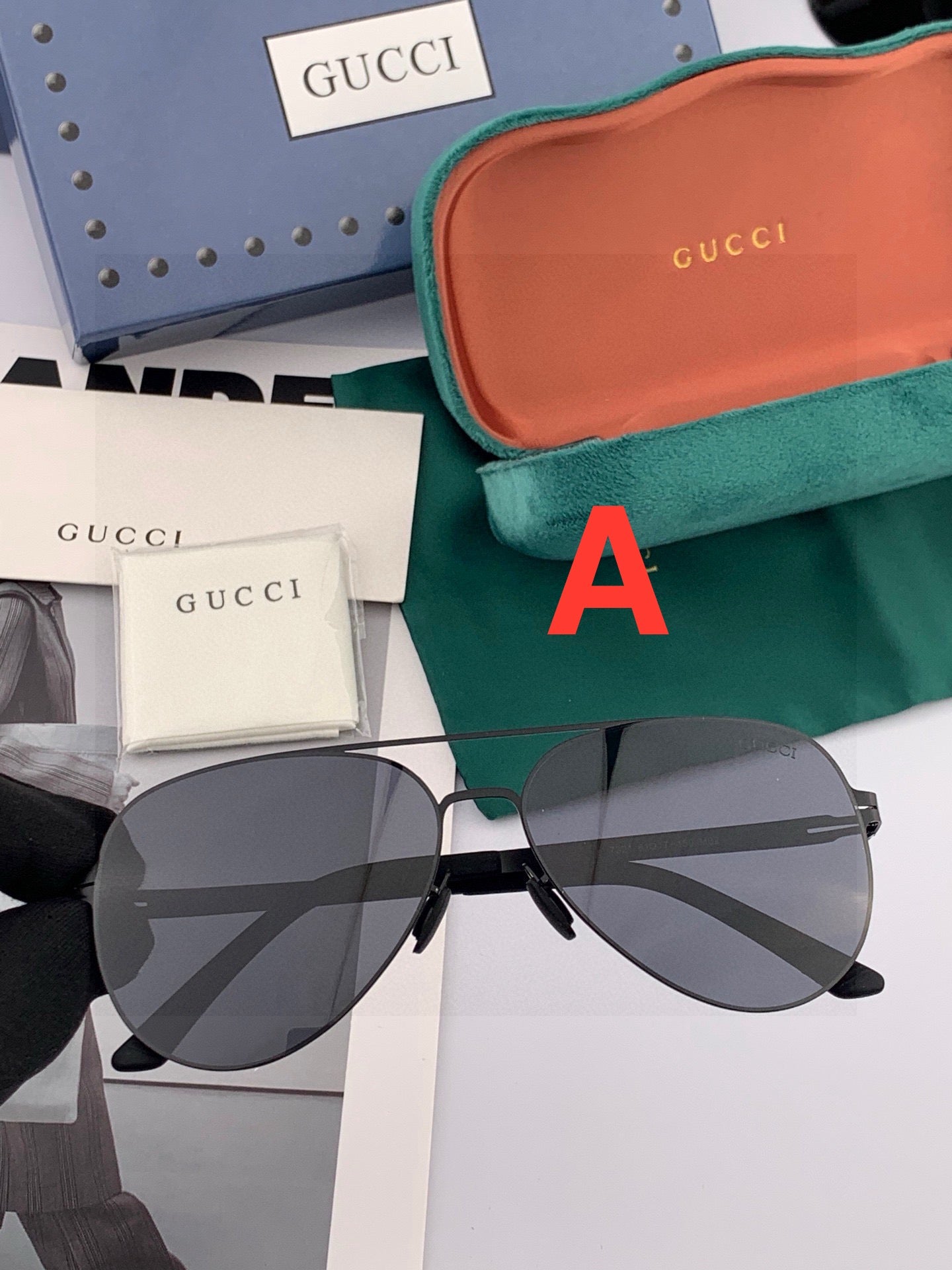 Gucci G1732 Unisex Rimless Gradient Sunglasses (Inspired, 1:1 Mirror Quality)