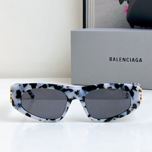 Inspired Balenciaga BB0095 – Camouflage Rectangle Sunglasses with Gold Logo (1:1 Mirror Quality)