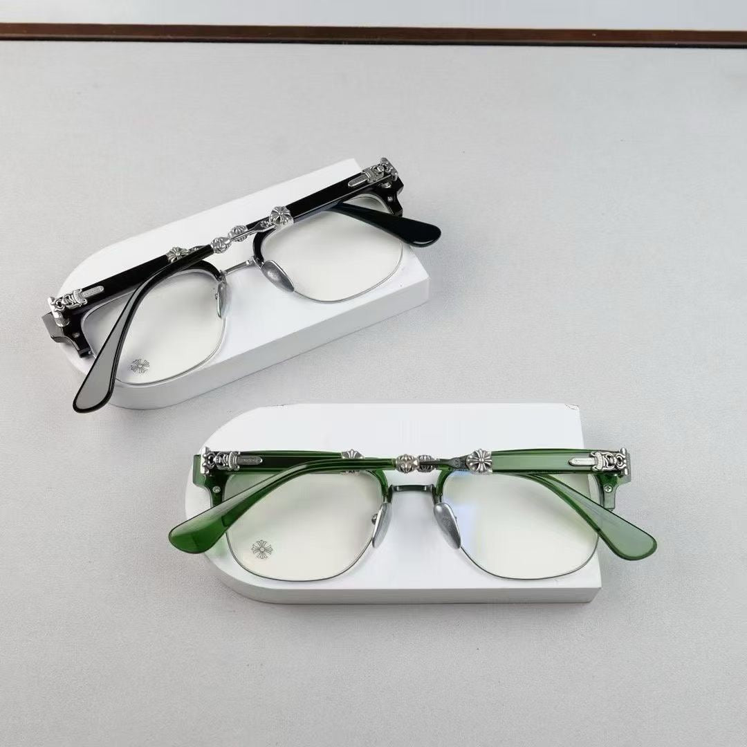 Inspired Chrome Hearts EVAGILIST – 925 Silver Browline Eyeglasses (1:1 Mirror Quality)
