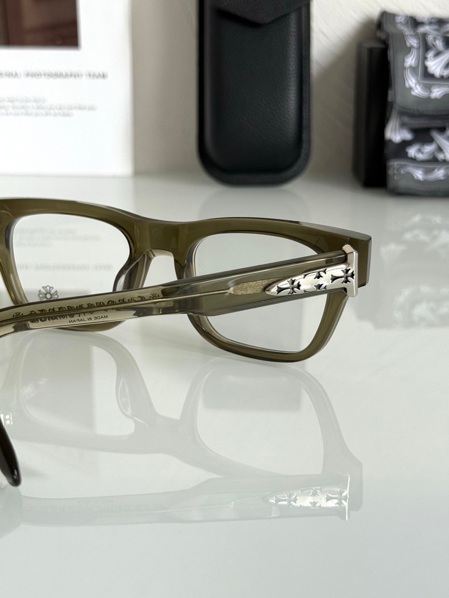 Inspired Chrome Hearts CRYPDIC – Classic Rectangular Eyeglasses (1:1 Mirror Quality)