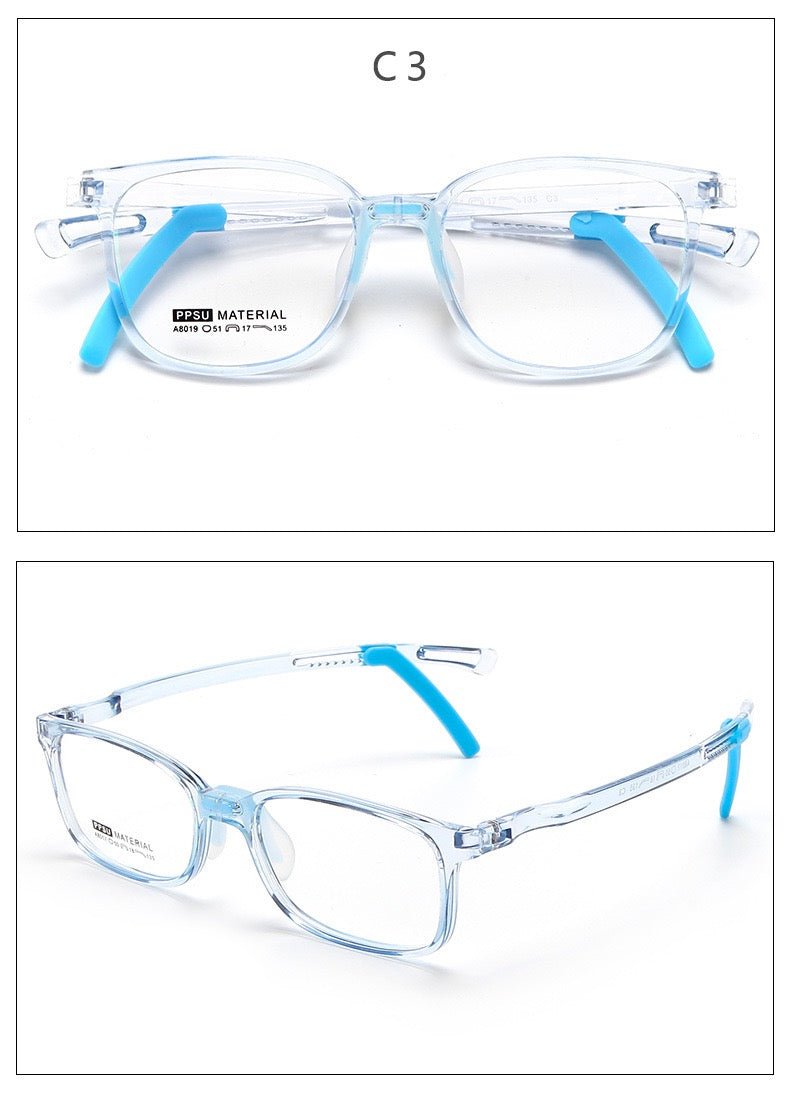 Kids Ultra-Light Eyeglass Frame – Model A8019 (Ages 7–12)