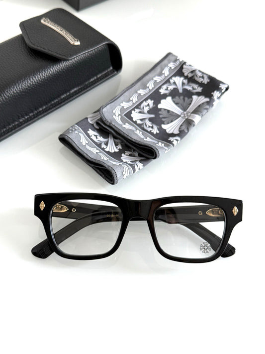 Inspired Chrome Hearts CRYPDIC – Classic Rectangular Eyeglasses (1:1 Mirror Quality)