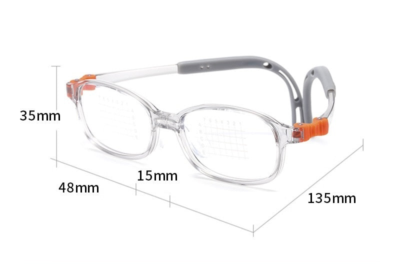 Kids Ultra-Flexible Silicone Glasses – Lightweight Myopia Frame (Model T115)