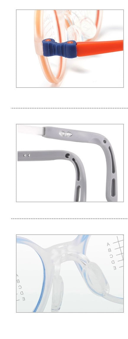 Kids Ultra-Flexible Silicone Glasses – Lightweight Myopia Frame (Model T115)