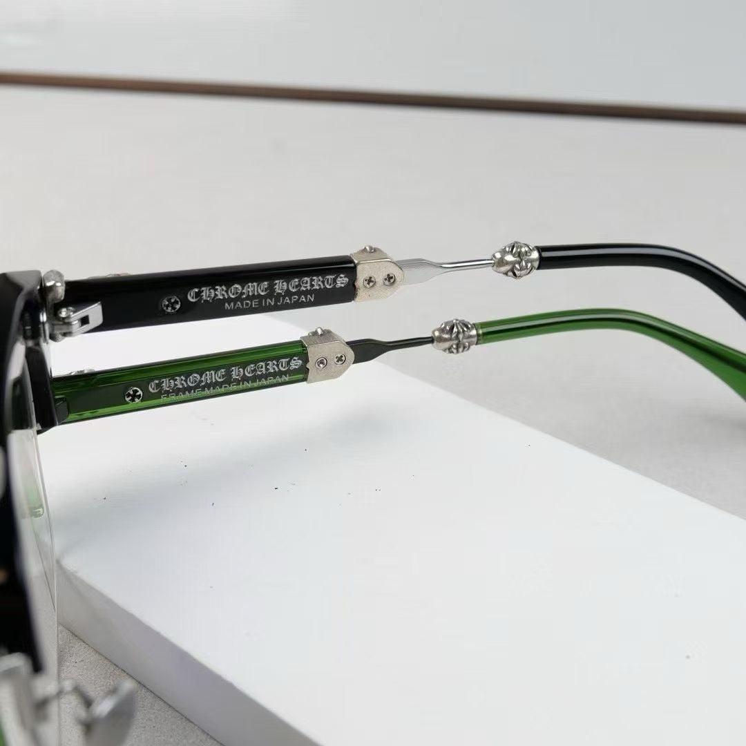 Inspired Chrome Hearts EVAGILIST – 925 Silver Browline Eyeglasses (1:1 Mirror Quality)