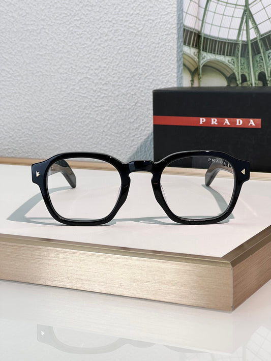 Prada SPR A16SF - Inspire designer Eyeglasses – Black Acetate Frame(1:1 Mirror Quality)