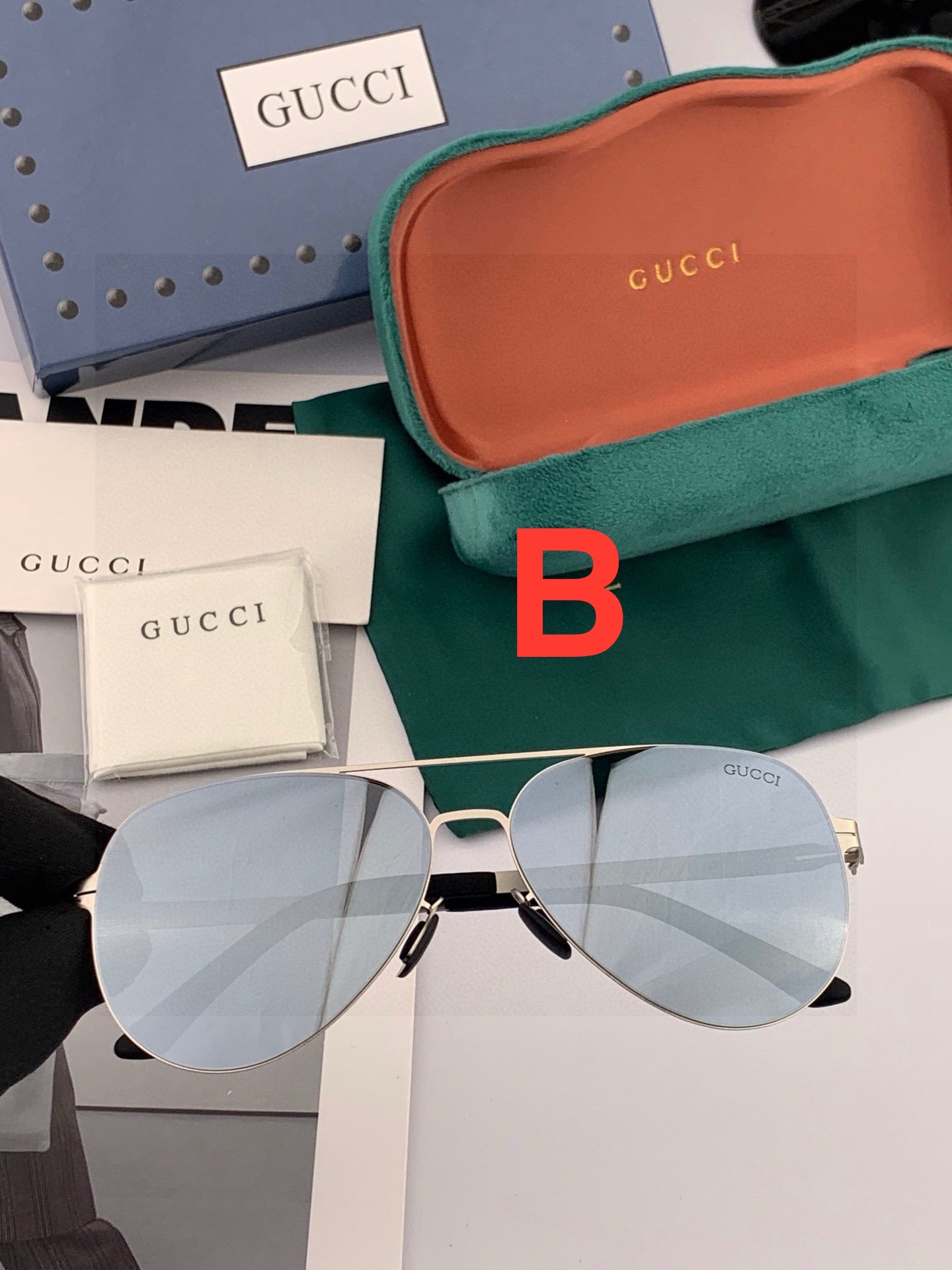Gucci G1732 Unisex Rimless Gradient Sunglasses (Inspired, 1:1 Mirror Quality)