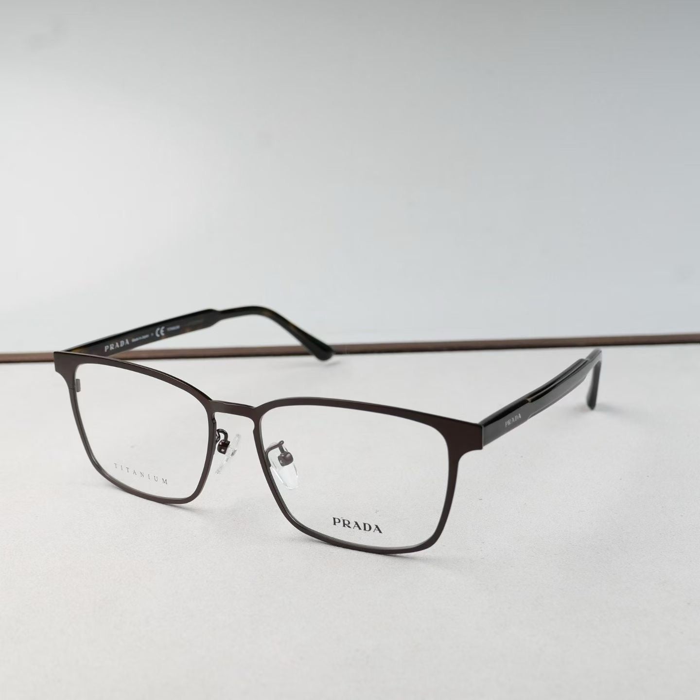 Inspired PRADA VPR61T-D – Titanium Rectangular Eyeglasses (1:1 Mirror Quality)