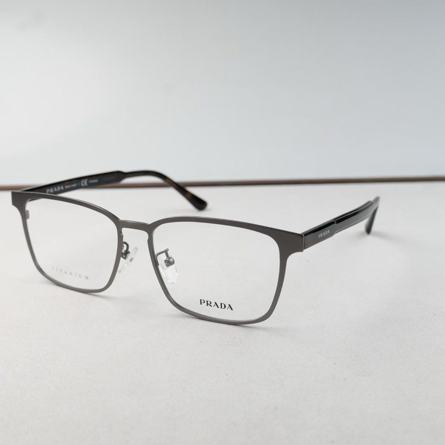 Inspired PRADA VPR61T-D – Titanium Rectangular Eyeglasses (1:1 Mirror Quality)