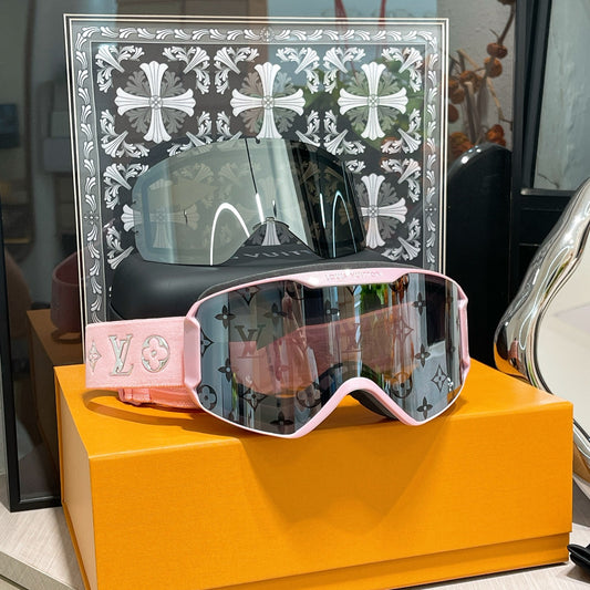 Inspired Louis Vuitton Ski Goggles – Pink Monogram Design (Unisex)