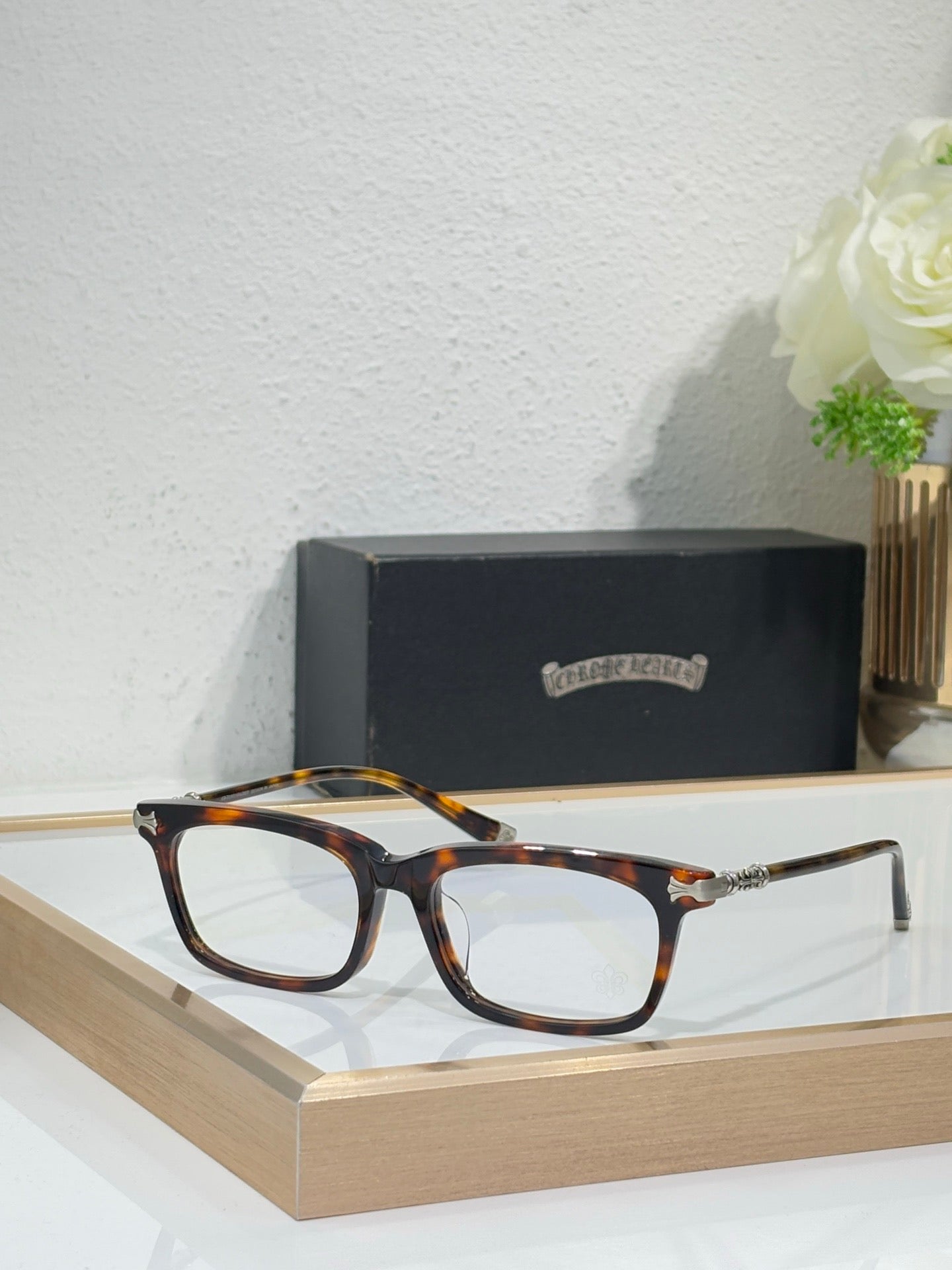 Chrome Hearts FUN HATCH – Classic Rectangular Optical Eyeglasses (1:1 Mirror Quality)