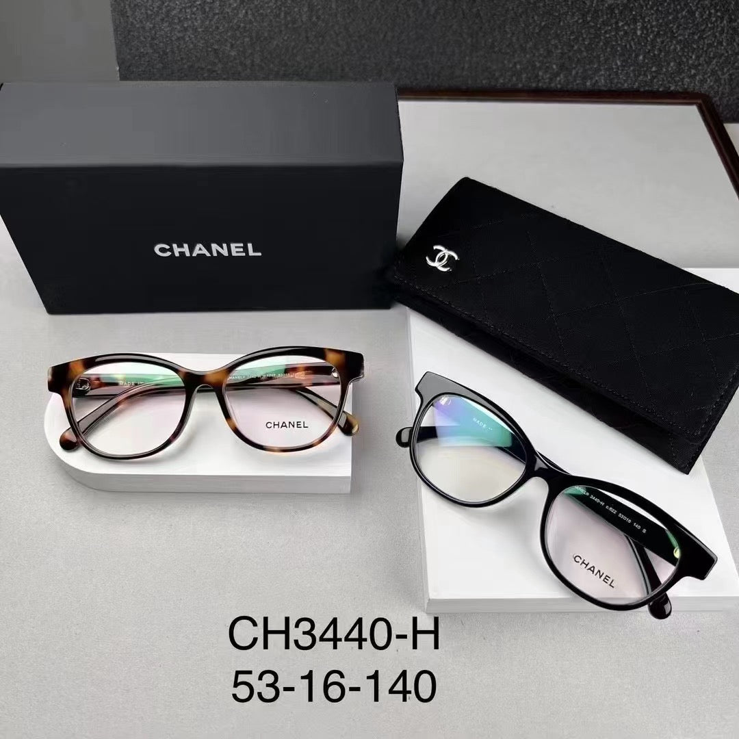Inspired Chanel CH3440-H – Cat-Eye Eyeglasses with Pearl Temple Detail (1:1 Mirror Quality)