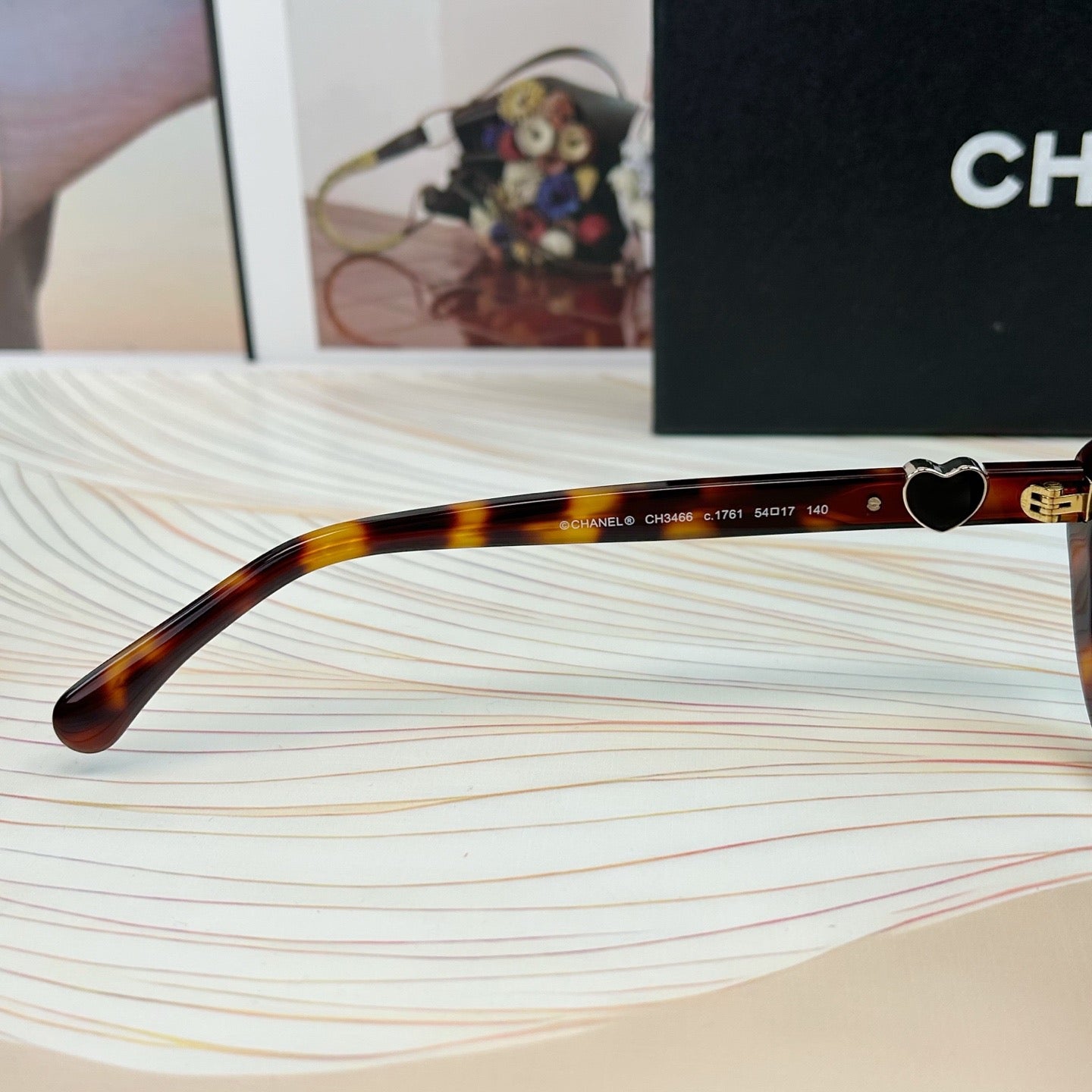 Inspired Chanel CH3466 – Cat-Eye Eyeglasses with Heart Temples (1:1 Mirror Quality)