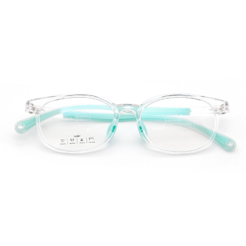 Kids Myopia Control Glasses – model: 52007 Lightweight Silicone Frame (Ages 7–12)