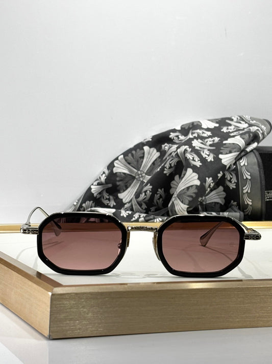 Inspired Chrome Hearts STYLIDA – Octagonal Metal Sunglasses with Zeiss Lenses (1:1 Mirror Quality)