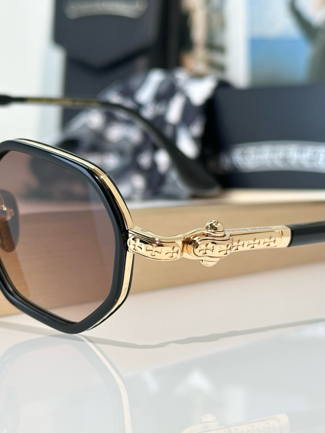 Inspired Chrome Hearts TATTERS Sunglasses – Geometric Frame (1:1 Mirror Quality)
