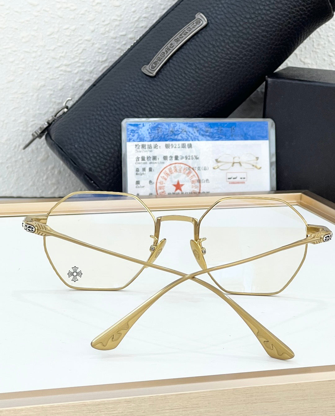 Inspired Chrome Hearts IRON MAN – Octagonal Pure Silver Optical Glasses (1:1 Mirror Quality)