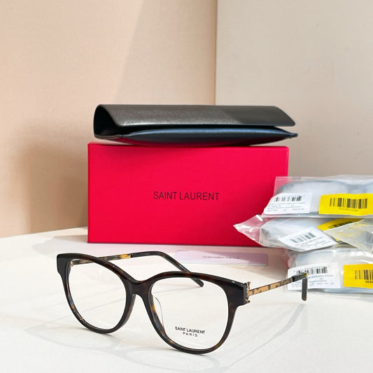 Inspired Saint Laurent SL M480-B/F – Elegant Square Optical Eyeglasses (1:1 Mirror Quality)- Brown Tortoise