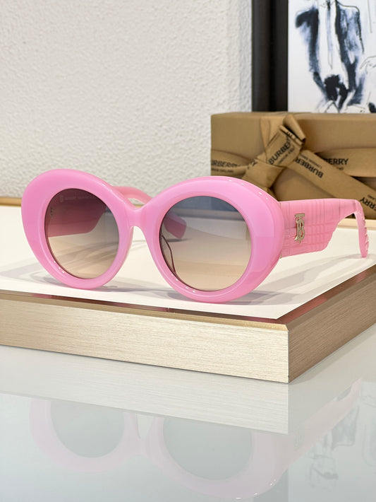 Inspired Burberry B4370U – Oversized Oval Sunglasses (1:1 Mirror Quality)- pink