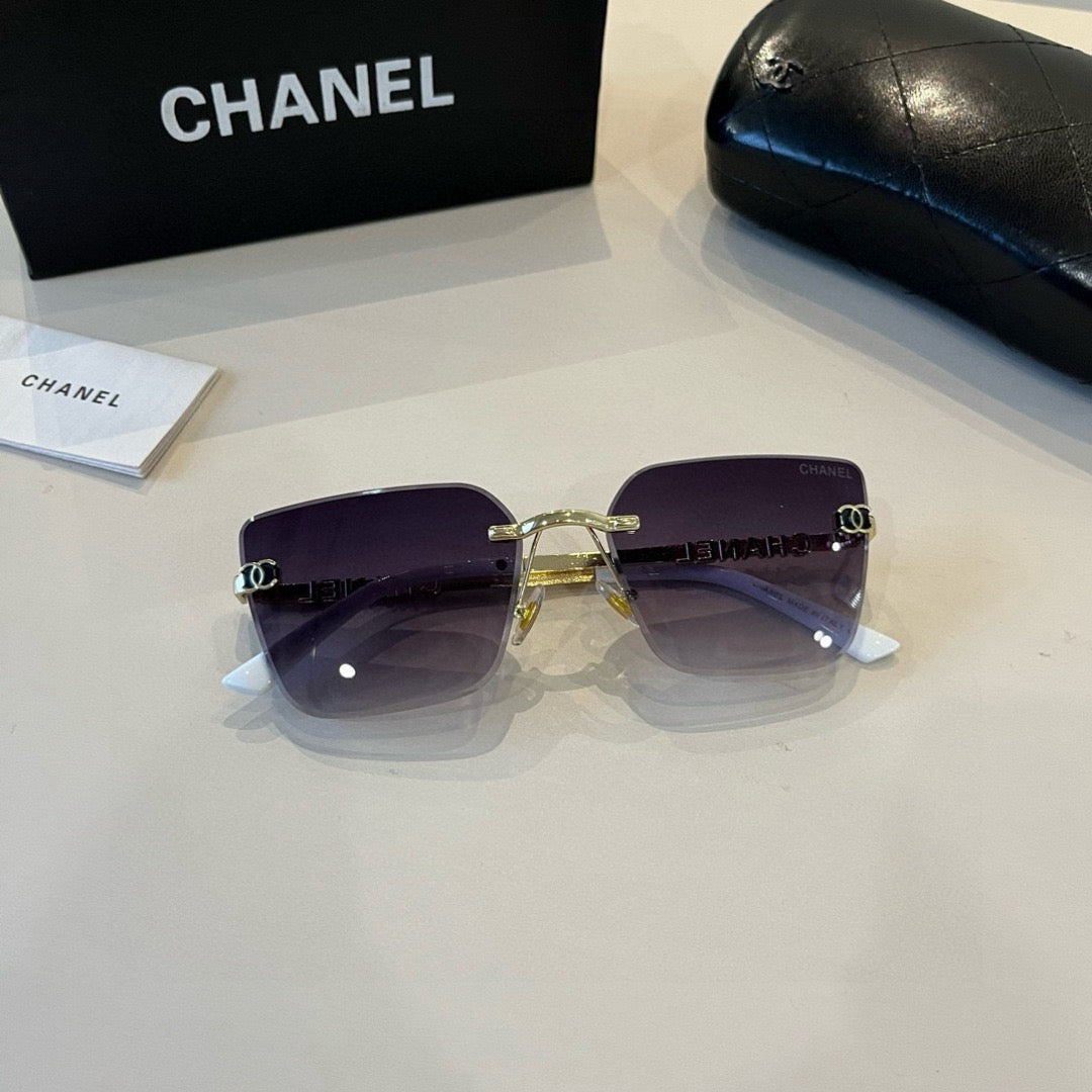 Inspired Chanel 68071 – Rimless Pink Sunglasses with Logo Temples (1:1 Mirror Quality)