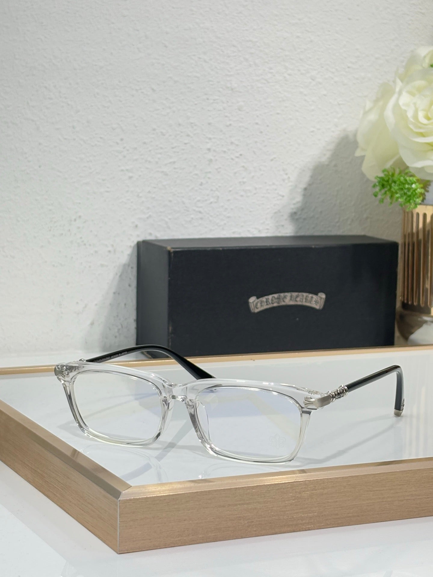 Chrome Hearts FUN HATCH – Classic Rectangular Optical Eyeglasses (1:1 Mirror Quality)