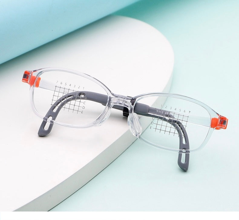 Kids Ultra-Flexible Silicone Glasses – Lightweight Myopia Frame (Model T115)