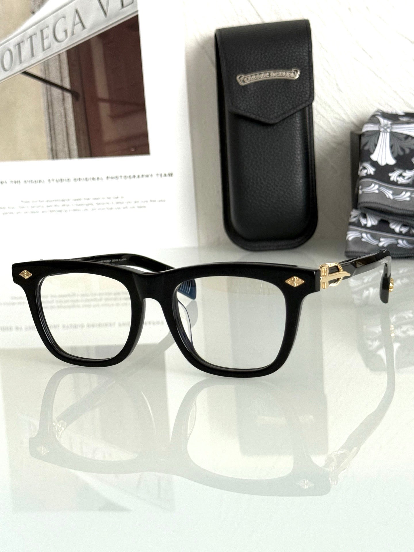 Inspired Chrome Hearts CH8251 – Handcrafted Acetate Square Optical Eyeglasses (1:1 Mirror Quality)