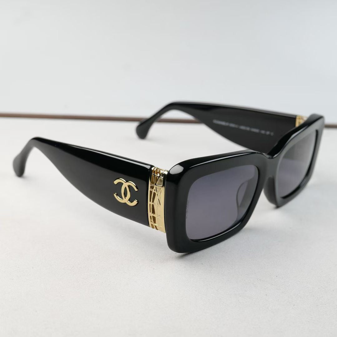 Inspired Chanel 5534-A – Oversized Square Sunglasses with Logo Detail