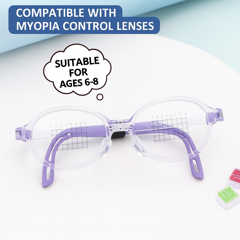 Kids Myopia Control Glasses Frame – Model T104 (Ages 6–8)