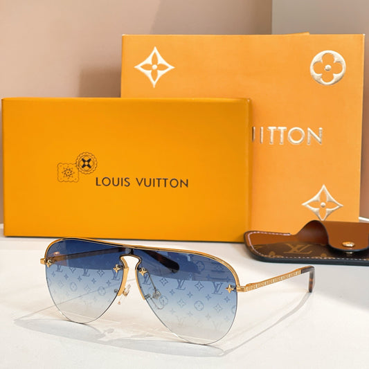 Inspired Louis Vuitton Z1469U – Blue Gradient Monogram Aviator Sunglasses (1:1 Mirror Quality)