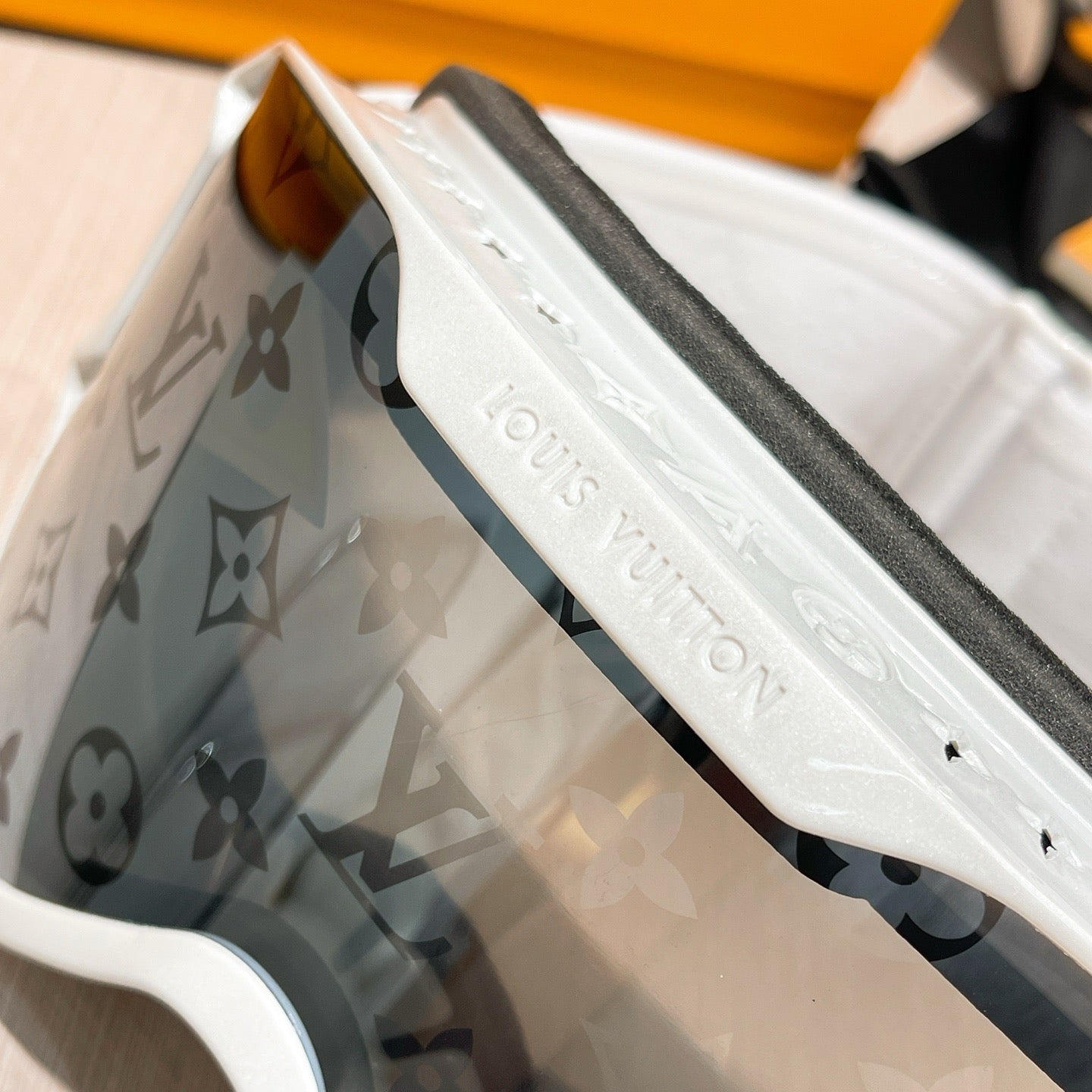 Inspired Louis Vuitton Ski Goggles – White Monogram Design (Unisex)