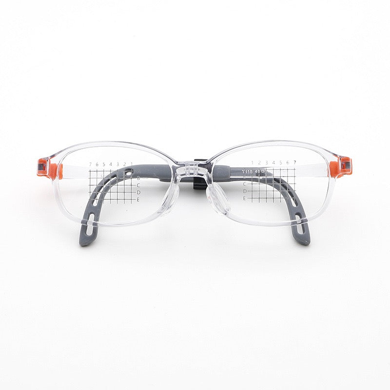 Kids Ultra-Flexible Silicone Glasses – Lightweight Myopia Frame (Model T115)