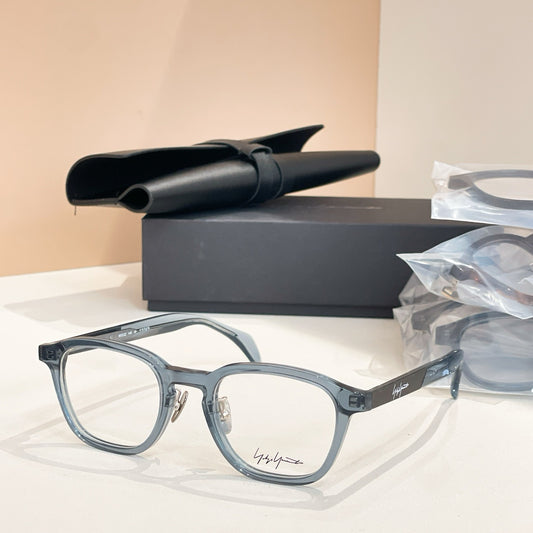 Model: 19-1006 Clear Blue Grey Eyeglasses -Inspired Yohji Yamamoto