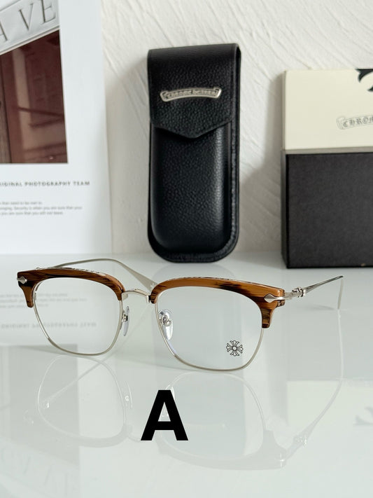 Chrome Hearts Model: SLUNTRADICTION – Premium Half-Rim Eyeglasses (925 Silver, 1:1 Mirror Quality)