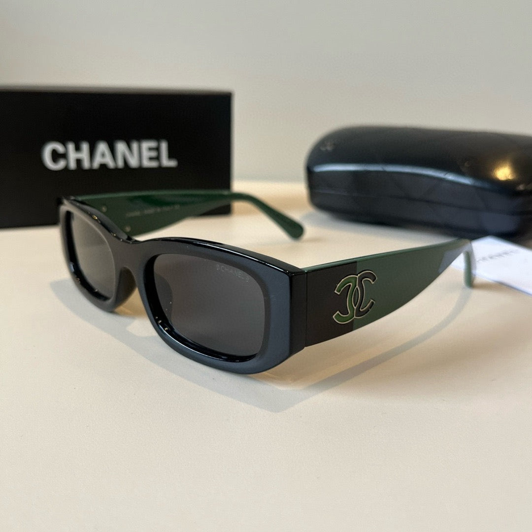 Inspired Chanel 5525 – Rectangular Acetate Sunglasses with Bold Logo Temples (1:1 Mirror Quality)