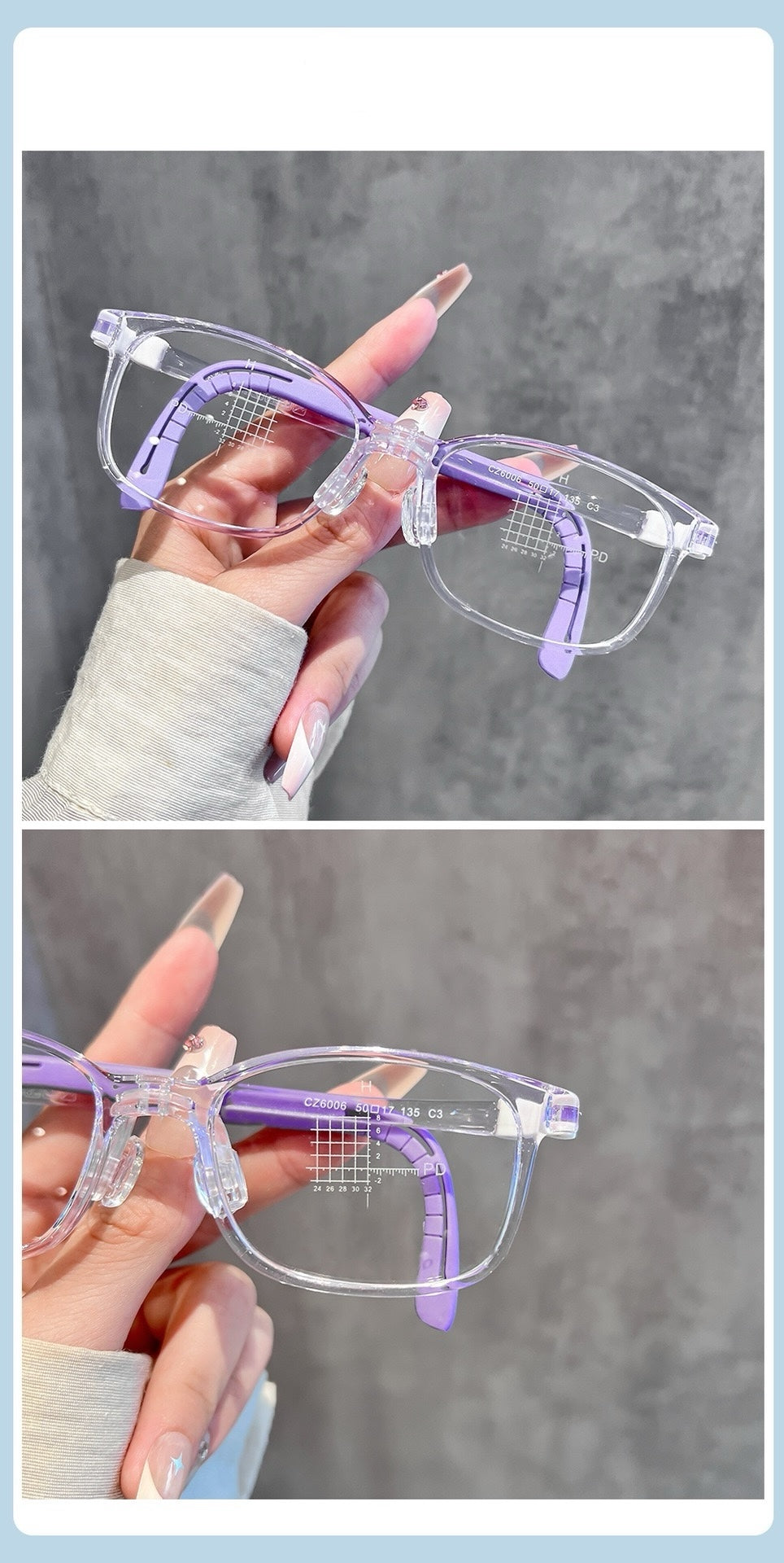 Kids Lightweight TR Optical Glasses Frame – Model CZ6006ET