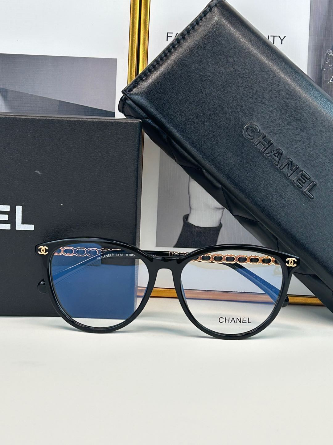 Inspired Chanel 3478 – Retro Cat-Eye Eyeglasses (1:1 Mirror Quality)