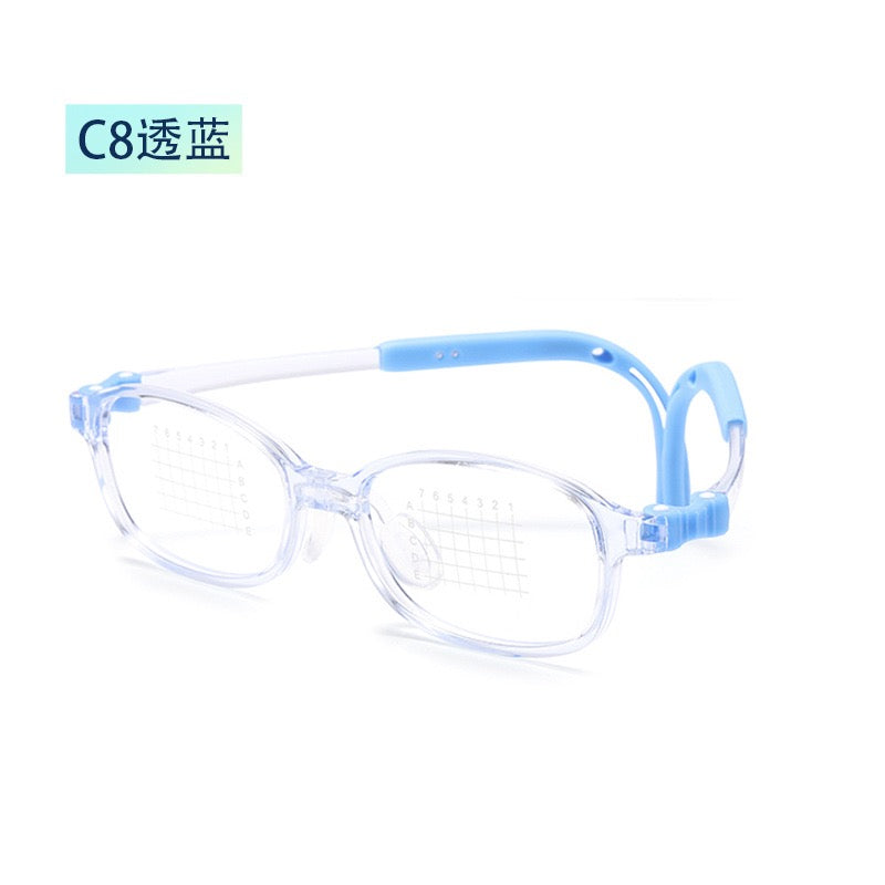 Kids Ultra-Flexible Silicone Glasses – Lightweight Myopia Frame (Model T115)