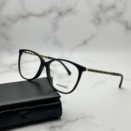 Inspired Chanel CH3408 – Woven Leather-Detail Eyeglasses (1:1 Mirror Quality)