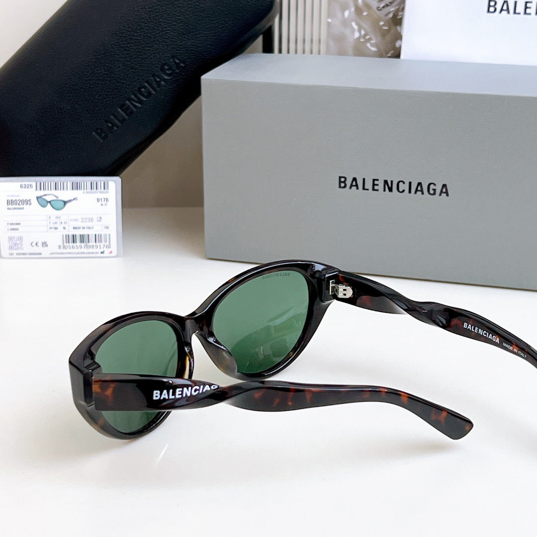 Inspired Balenciaga BB0209SA – Tortoise Cat-Eye Sunglasses (1:1 Mirror Quality)